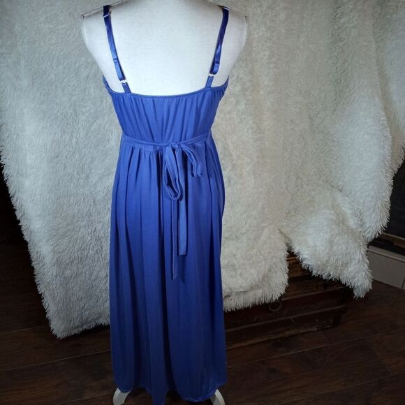 ALLISON BRITTANY BLUE MAXI DRESS SZ.L EUC - Picture 7 of 9